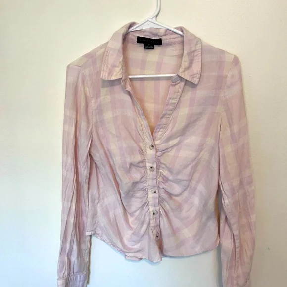 Sanctuary soft plaid button down - Picture 1 of 5